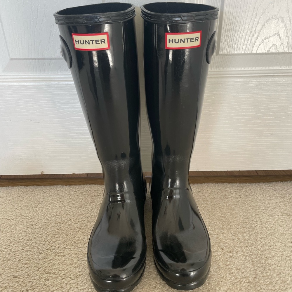 Original kids gloss hunter boots with boot socks